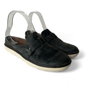 Merrell grey leather slip on shoes 7.5
